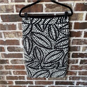 Ann Taylor Black and White Pencil Skirt